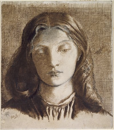 Elizabeth Siddal, 1855 by Dante Gabriel Charles Rossetti